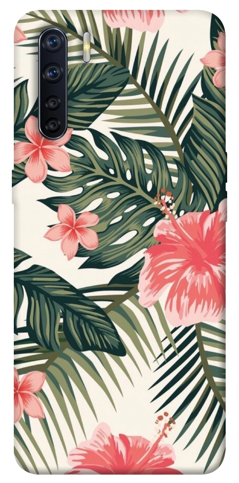 Чехол Tropic flowers для Oppo A91