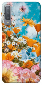 Чехол Летние цветы для Galaxy A7 (2018)