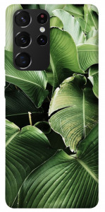 Чехол Тропическая листва для Galaxy S21 Ultra
