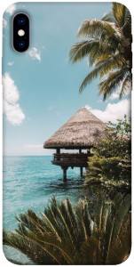 Чехол Тропический остров для iPhone XS (5.8")