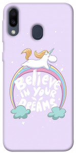 Чехол Believe in your dreams unicorn для Galaxy M20