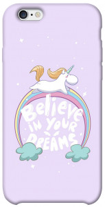 Чехол Believe in your dreams unicorn для iPhone 6 (4.7'')