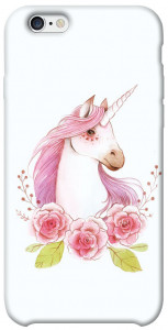 Чехол Единорог с цветами для iPhone 6 (4.7'')
