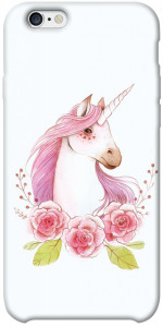 Чехол Единорог с цветами для iPhone 6 plus (5.5'')