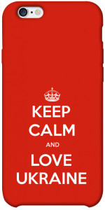 Чехол Keep calm and love Ukraine для iPhone 6 plus (5.5'')