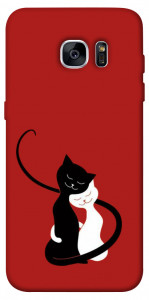Чехол Влюбленные коты для Galaxy S7 Edge