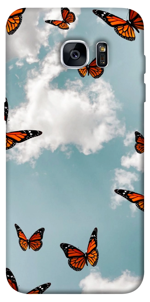 Чехол Summer butterfly для Galaxy S7 Edge