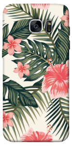 Чехол Tropic flowers для Galaxy S7 Edge