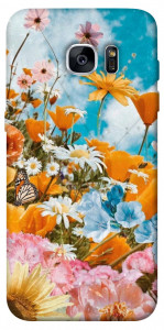 Чехол Летние цветы для Galaxy S7 Edge