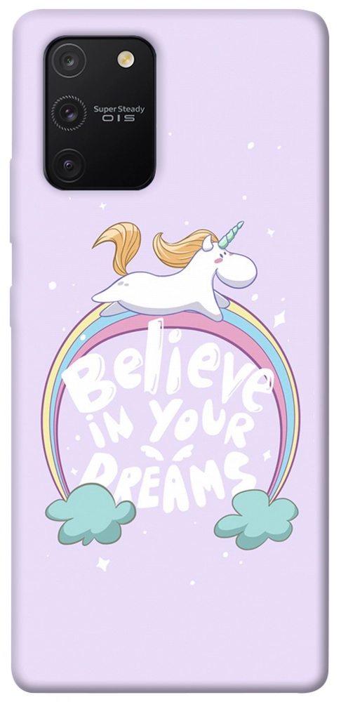 Чехол Believe in your dreams unicorn для Galaxy S10 Lite (2020)