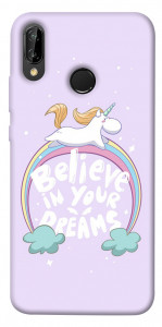 Чехол Believe in your dreams unicorn для Huawei P20 Lite