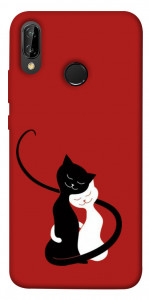 Чехол Влюбленные коты для Huawei P20 Lite