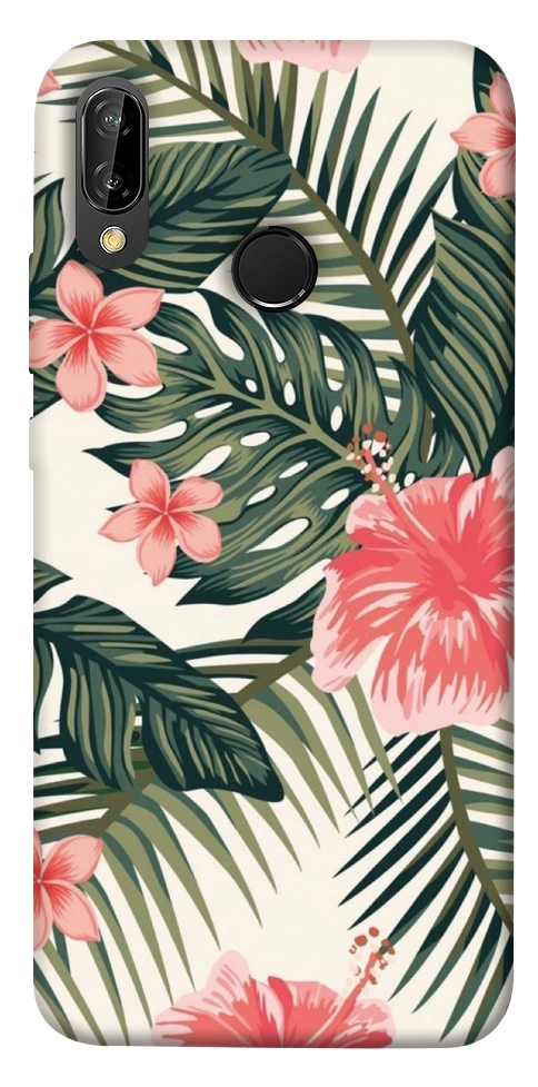 Чехол Tropic flowers для Huawei P20 Lite