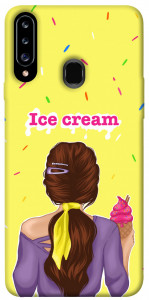 Чехол Ice cream girl для Galaxy A20s (2019)