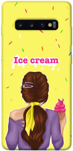 Чехол Ice cream girl для Galaxy S10 Plus (2019)