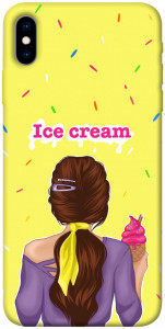 Чехол Ice cream girl для iPhone X (5.8")