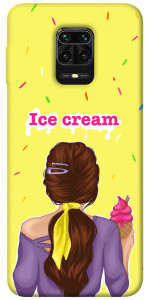 Чехол Ice cream girl для Xiaomi Redmi Note 9 Pro