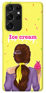 Чехол Ice cream girl для Galaxy S21 Ultra