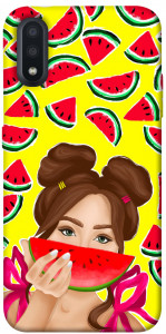 Чехол Watermelon girl для Galaxy A01