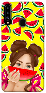 Чехол Watermelon girl для Galaxy A20s (2019)