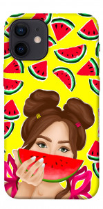 Чехол Watermelon girl для iPhone 12 mini