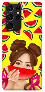 Чехол Watermelon girl для Galaxy S21 Ultra