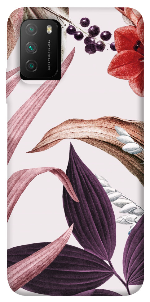 Чехол Цветочный принт для Xiaomi Poco M3
