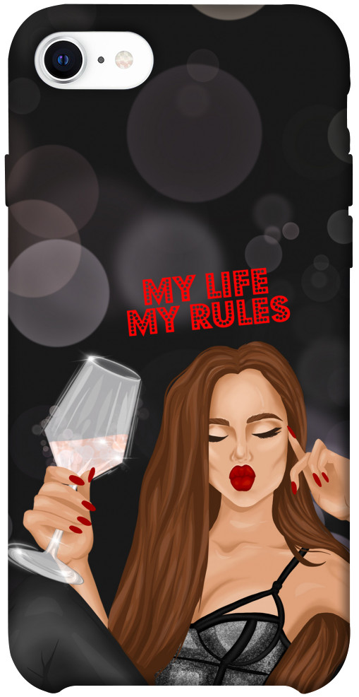 Чехол My life my rules для iPhone SE (2020)