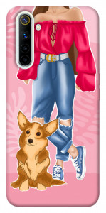 Чехол Girl and corgi для Realme 6