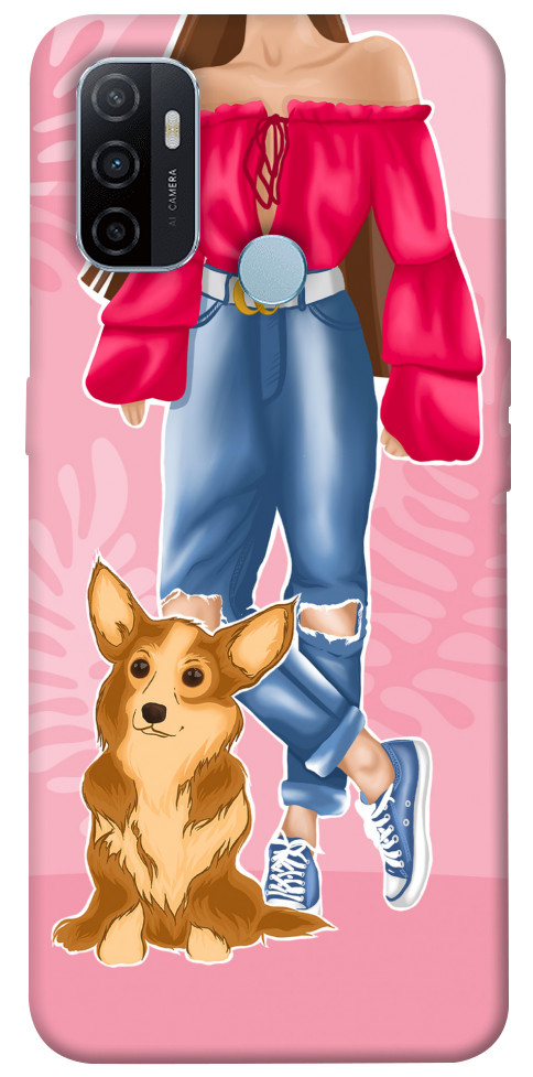 

Чехол Girl and corgi для Oppo A53 1178324