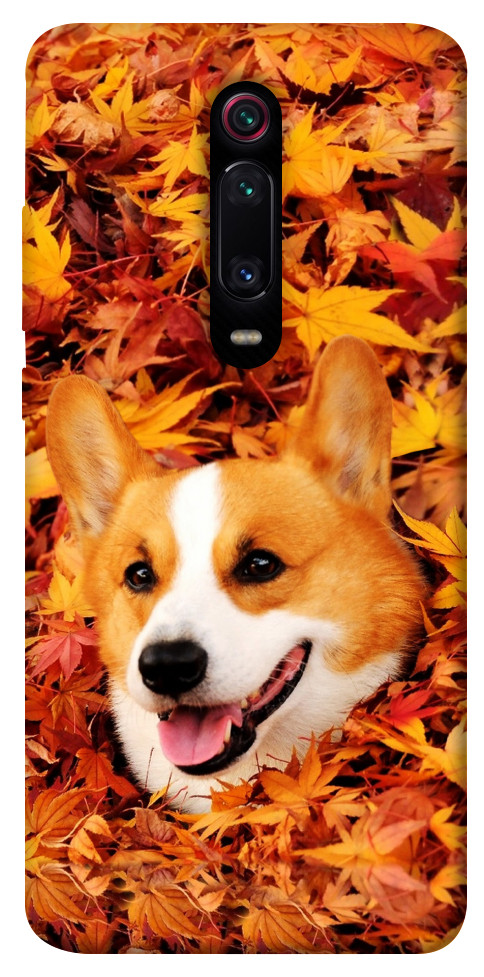 Чехол Корги в листьях для Xiaomi Mi 9T
