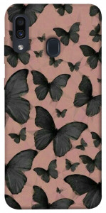 Чехол Порхающие бабочки для Samsung Galaxy A20 A205F