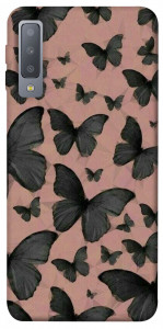 Чехол Порхающие бабочки для Galaxy A7 (2018)