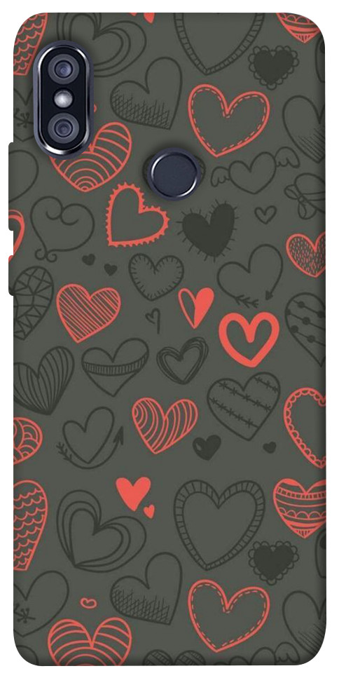 Чехол Милые сердца для Xiaomi Redmi Note 5 (Dual Camera)