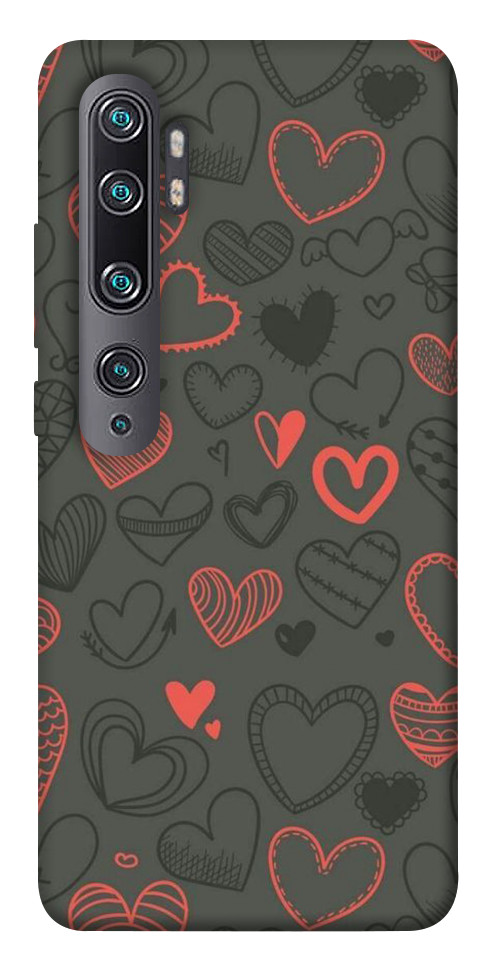 Чехол Милые сердца для Xiaomi Mi Note 10