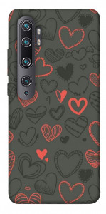 Чехол Милые сердца для Xiaomi Mi Note 10 Pro
