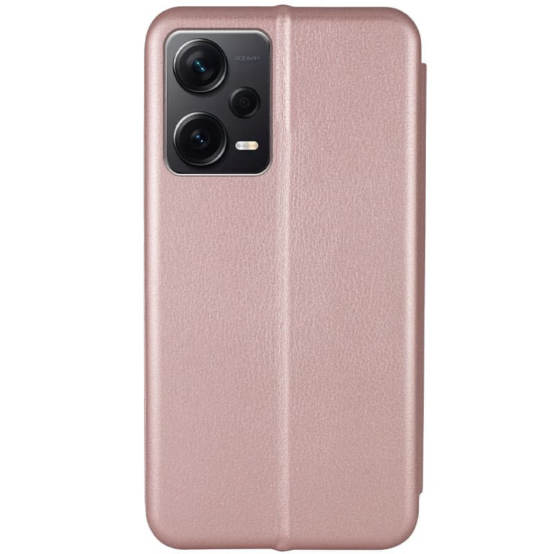 Фото Кожаный чехол-книжка Classy для Xiaomi Poco X5 Pro 5G / Redmi Note 12 Pro 5G (Rose Gold) на vchehle.ua