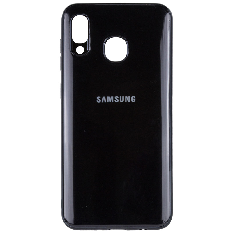 

TPU чохол GLOSSY LOGO для Samsung Galaxy A20 A205F (Чорний) 713658