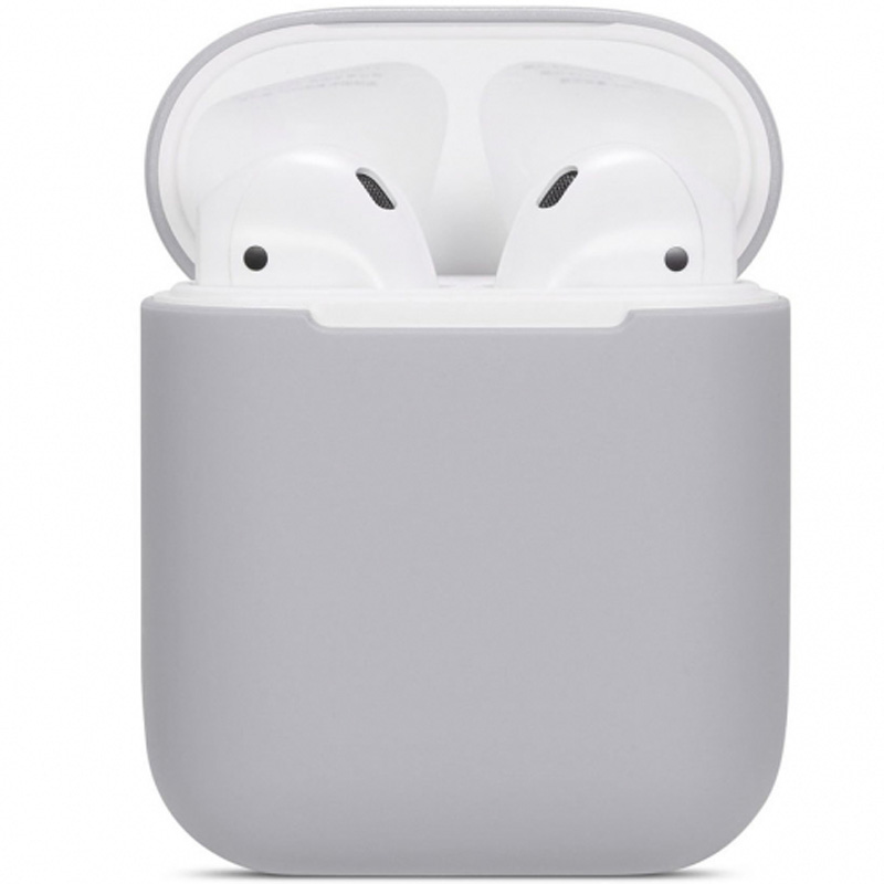 

Силиконовый футляр для наушников Airpods Slim (Серый) 682722