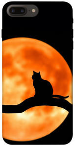 Чехол Кот на фоне луны для iPhone 7 plus (5.5")