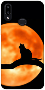 Чехол Кот на фоне луны для Galaxy A10s (2019)