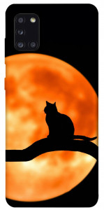 Чехол Кот на фоне луны для Galaxy A31 (2020)
