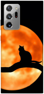 Чехол Кот на фоне луны для Galaxy Note 20 Ultra