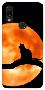 Чехол Кот на фоне луны для Xiaomi Redmi 7