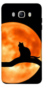 Чехол Кот на фоне луны для Galaxy J5 (2016)
