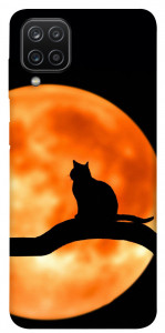 Чохол Кіт на тлі місяця для Galaxy A12