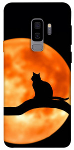 Чехол Кот на фоне луны для Galaxy S9+