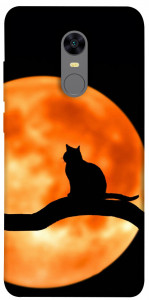 Чехол Кот на фоне луны для Xiaomi Redmi 5 Plus