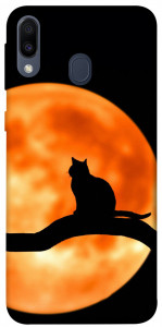 Чехол Кот на фоне луны для Galaxy M20