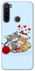 Чохол Два коти Love для Xiaomi Redmi Note 8T